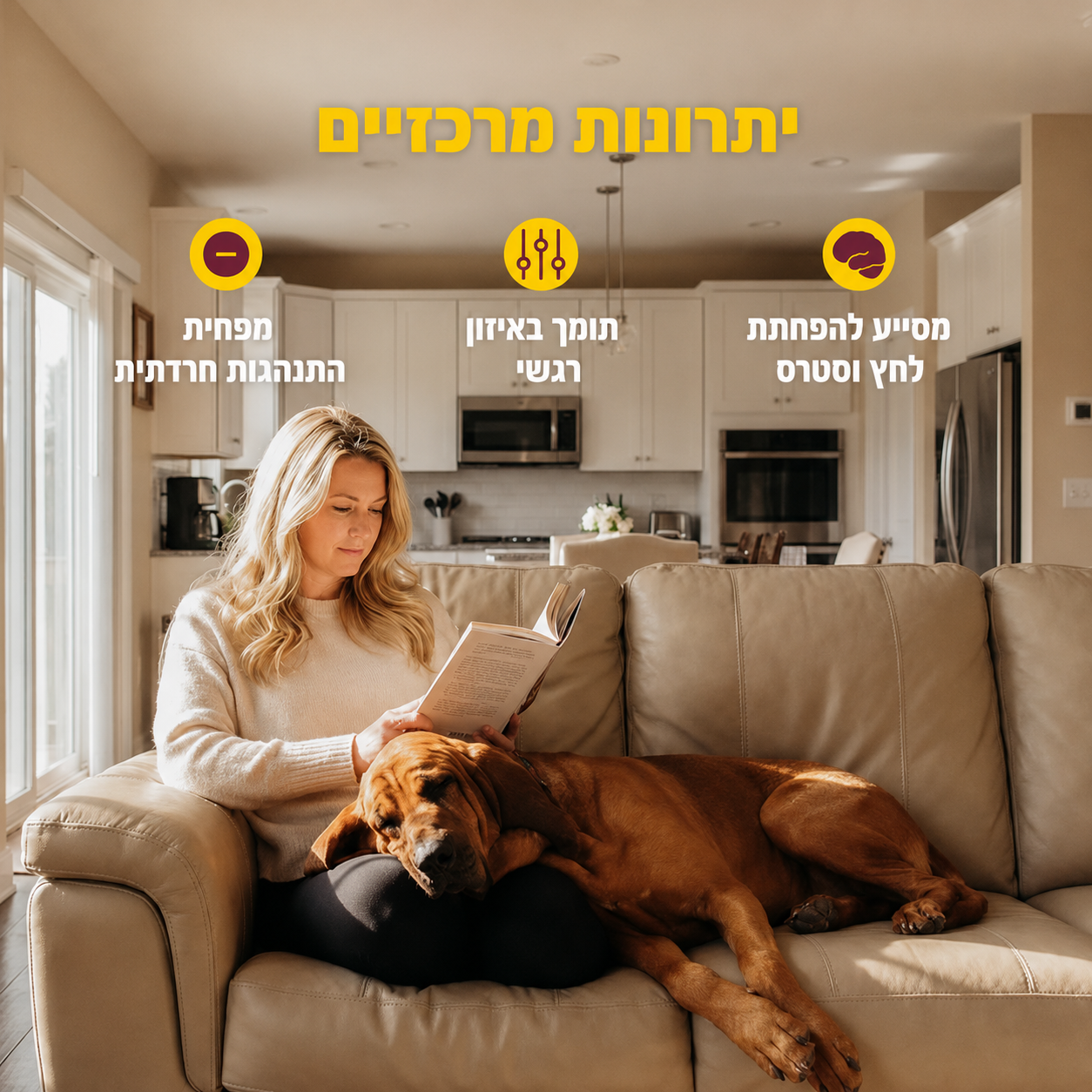 תוסף להרגעה, שחרור מתחים, והפחתת חרדה